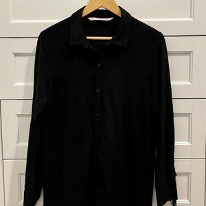 NWOT Zara Fringed Button Down Top